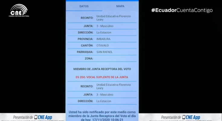 Consultar lugar de votacion cne ecuador