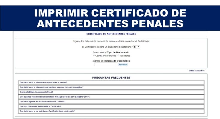 Ministerio del interior certificado de antecedentes penales