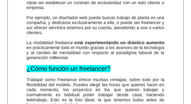 Trabajos como freelancer en ecuador ventajas